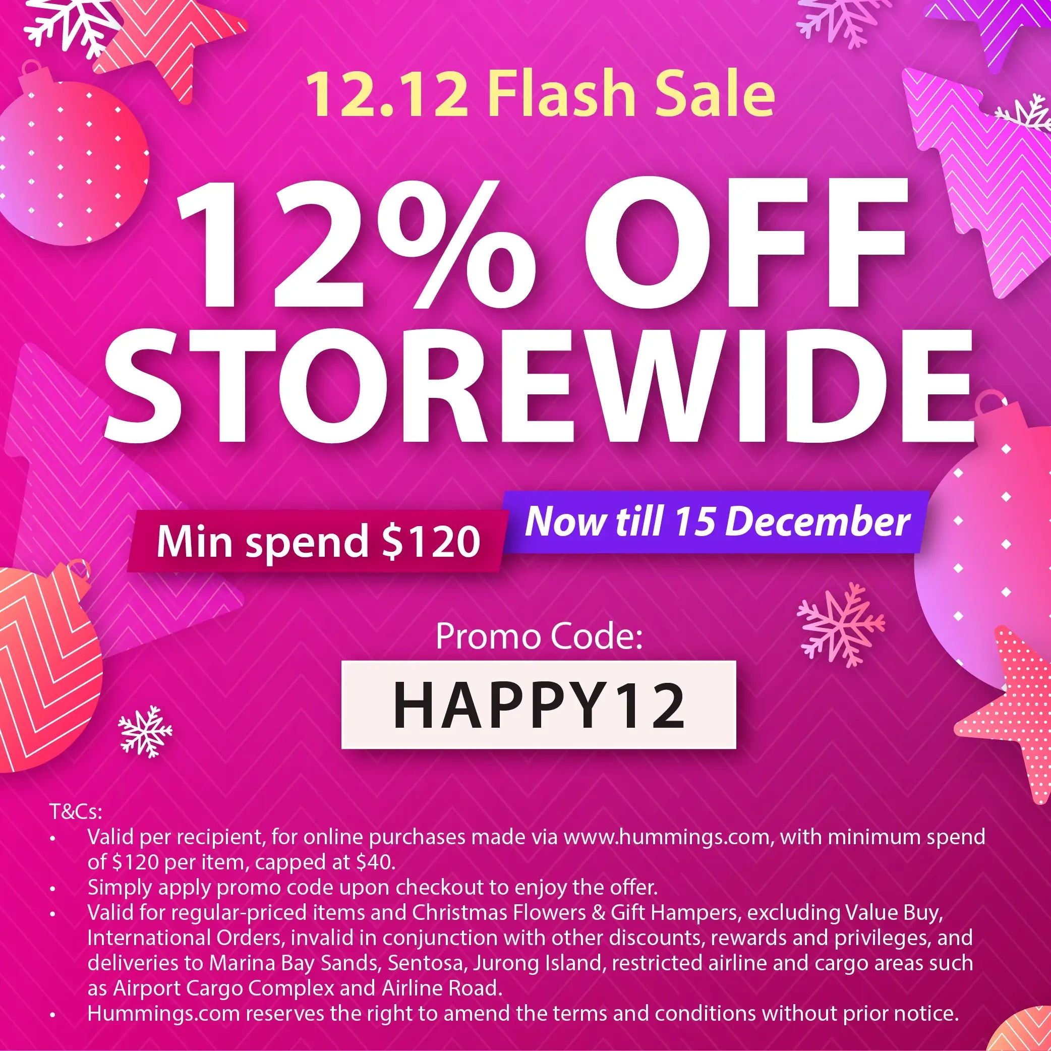 12% OFF STOREWIDE